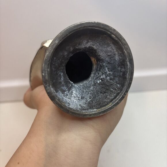 Antique Silver Plated Madonna SC De Maria Bust  Religious Statue About 7” H - Picture 10 of 11